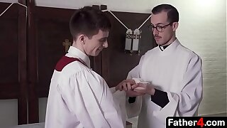 When the priest penetrates his ass and fucks him hard that the pal realizes his dreams have appropriate for a reality