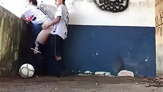 Two young Soccer players fuck after their game