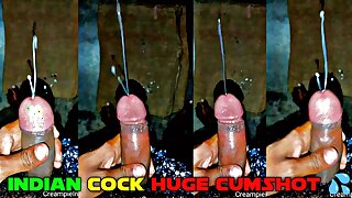 Indian big cock masterbating and giving huge cumshot with friends