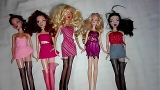 Oral roullette with 5 barbies PART 1- extreme creampie (by Barbiedollman)