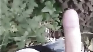 my first time having a risky wank in public park